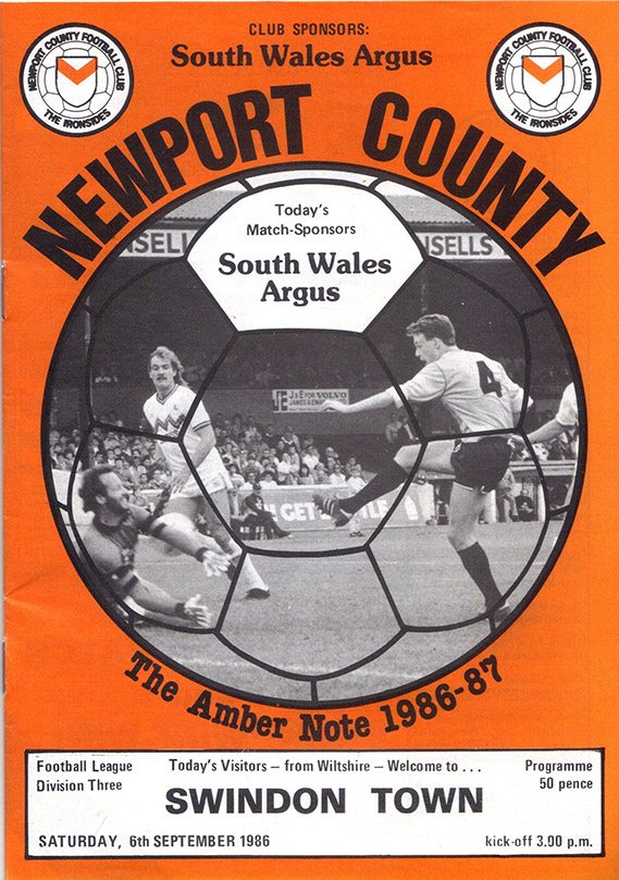 <b>Saturday, September 6, 1986</b><br />vs. Newport County (Away)